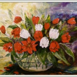 Tulpen - Öl a. Leinen  / 60x80